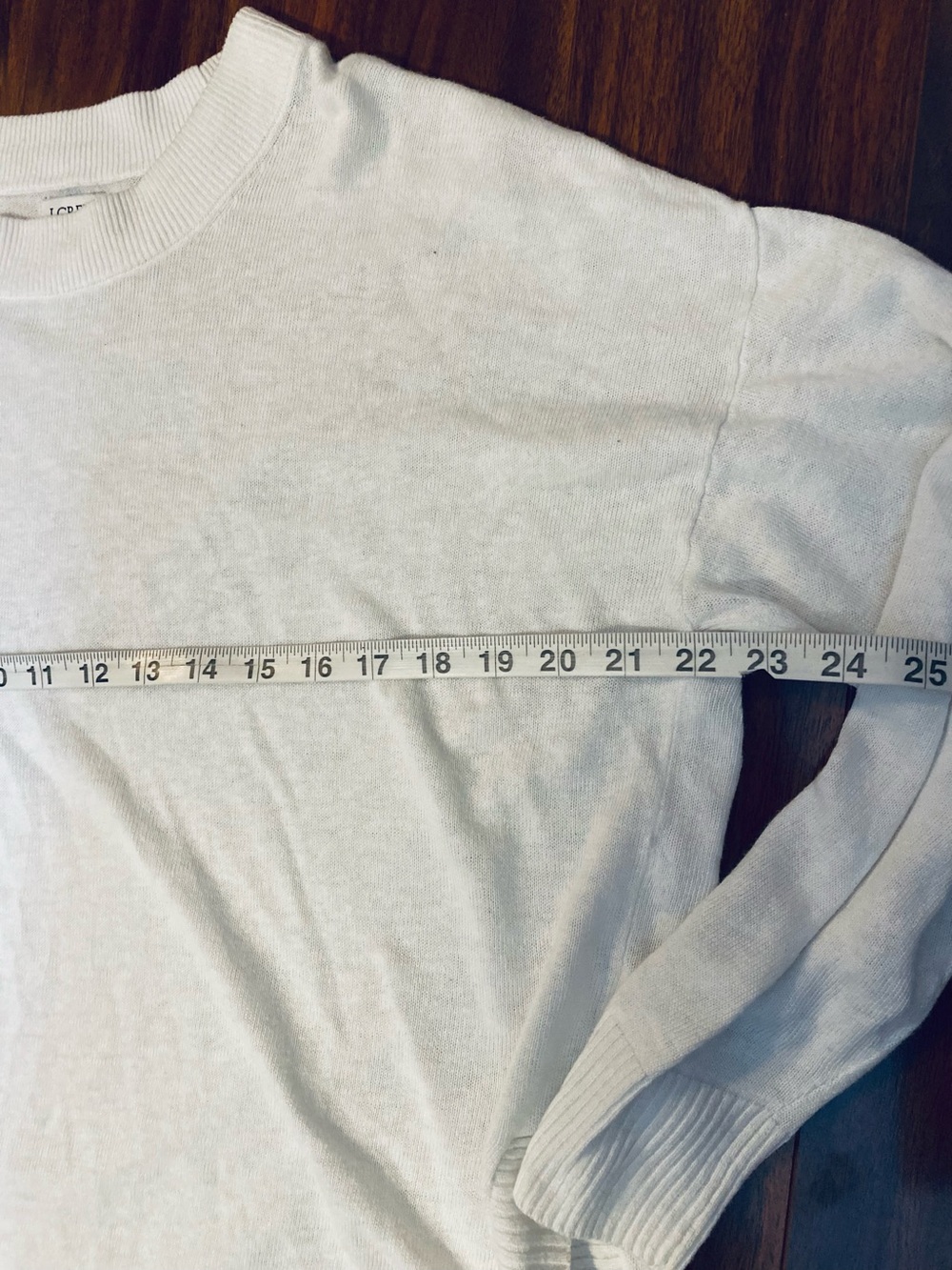 J. Crew linen blend white minimalist Crewneck Sweater - Picture 6 of 7